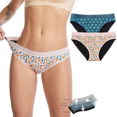 Sustainable Period Panties For Teenagers Cotton Breathable High Absorbent 4 Layers