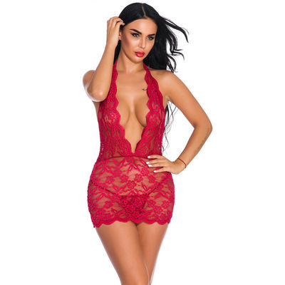 Sheer Sexy Bodysuit Lingerie For Womens Suspender Skirt Pajama Waistband Skirt G String