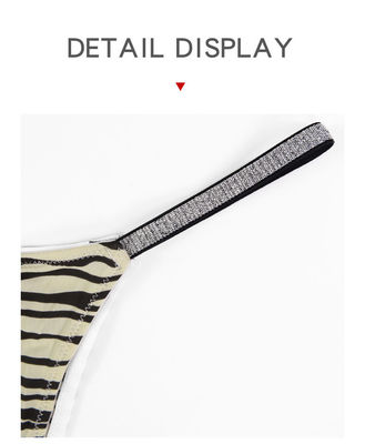 Women'S T Back Thongs Shine Stretch Strap Zebra Leopard Print G String Sexy Slutty Low Rise